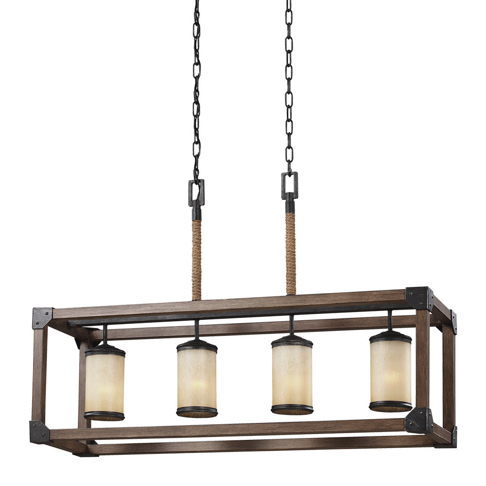 Generation Lighting - 6613304-846 - Four Light Island Pendant - Dunning - Stardust