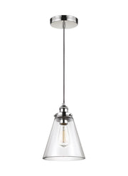 Visual Comfort Studio - P1347PN - One Light Pendant - Baskin - Polished Nickel