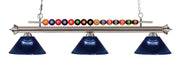 Z-Lite - 170BN-ARDB - Three Light Billiard - Shark - Brushed Nickel