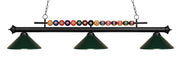 Z-Lite - 170MB-MDG - Three Light Billiard - Shark - Matte Black