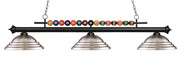 Z-Lite - 170MB-SBN - Three Light Billiard - Shark - Matte Black