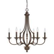 Capital Lighting - 4706BB-000 - Six Light Chandelier - Leigh - Burnished Bronze
