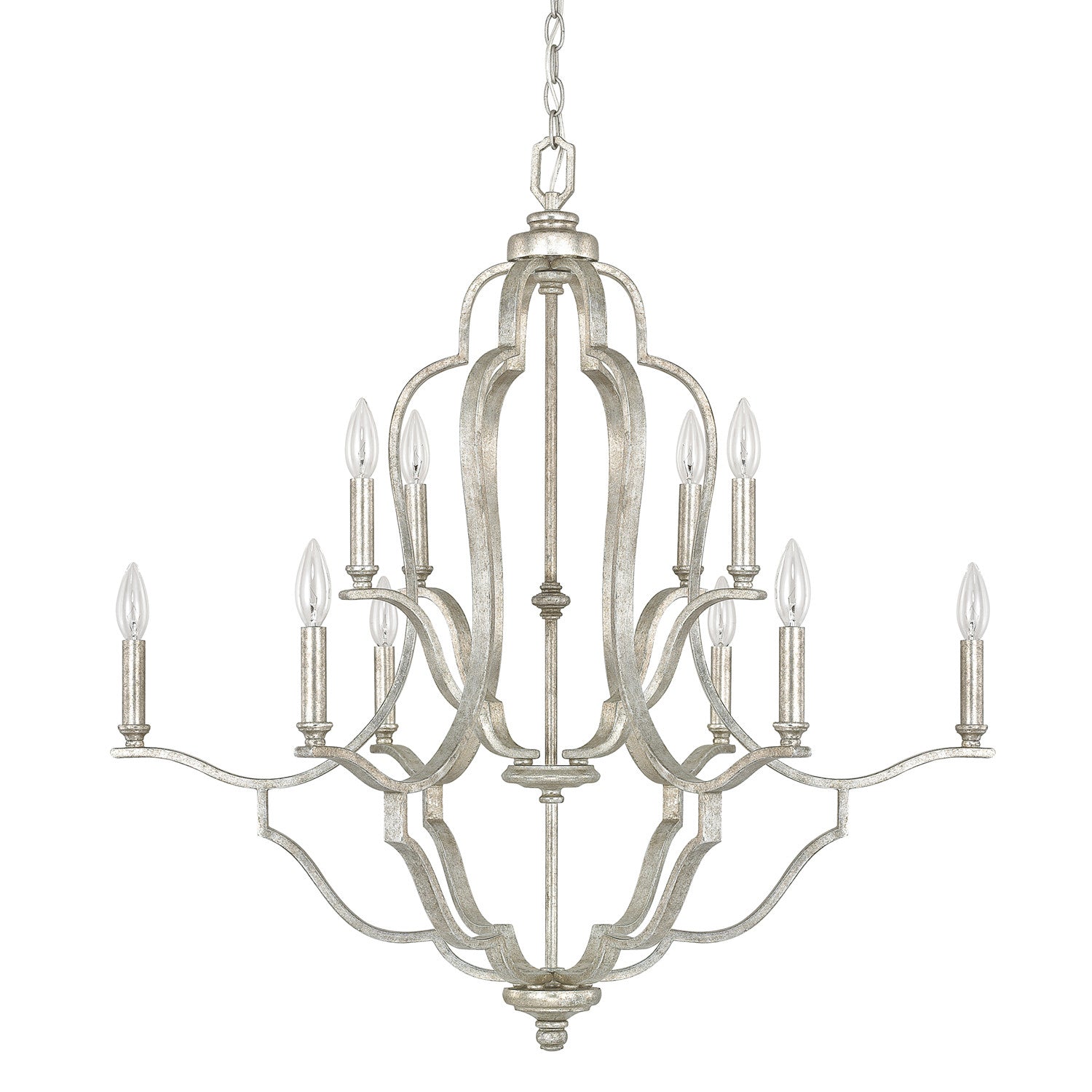 Capital Lighting - 4940AS-000 - Ten Light Chandelier - Blair - Antique Silver