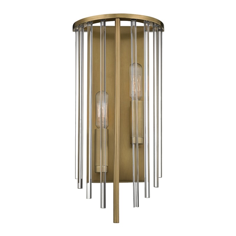 Hudson Valley - 2511-AGB - Two Light Wall Sconce - Lewis - Aged Brass