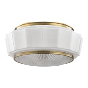 Hudson Valley - 3816F-AGB - Three Light Flush Mount - Odessa - Aged Brass