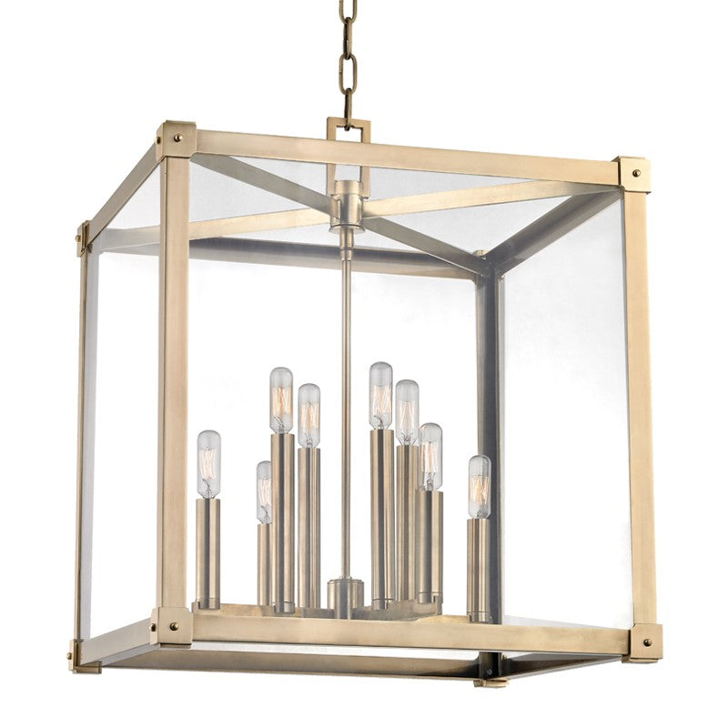 Hudson Valley - 8620-AGB - Eight Light Pendant - Forsyth - Aged Brass