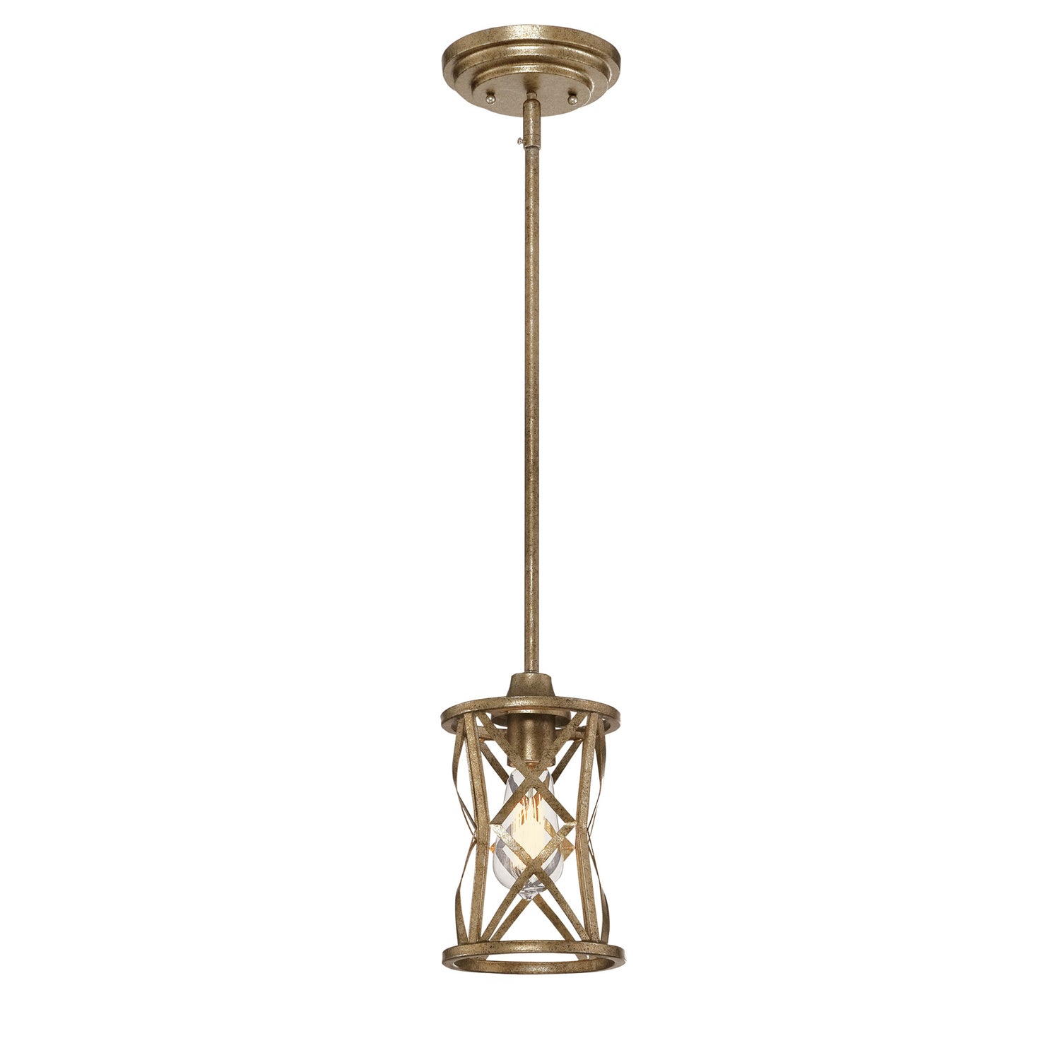 Millennium - 2171-VG - One Light Mini-Pendant - Lakewood - Vintage Gold