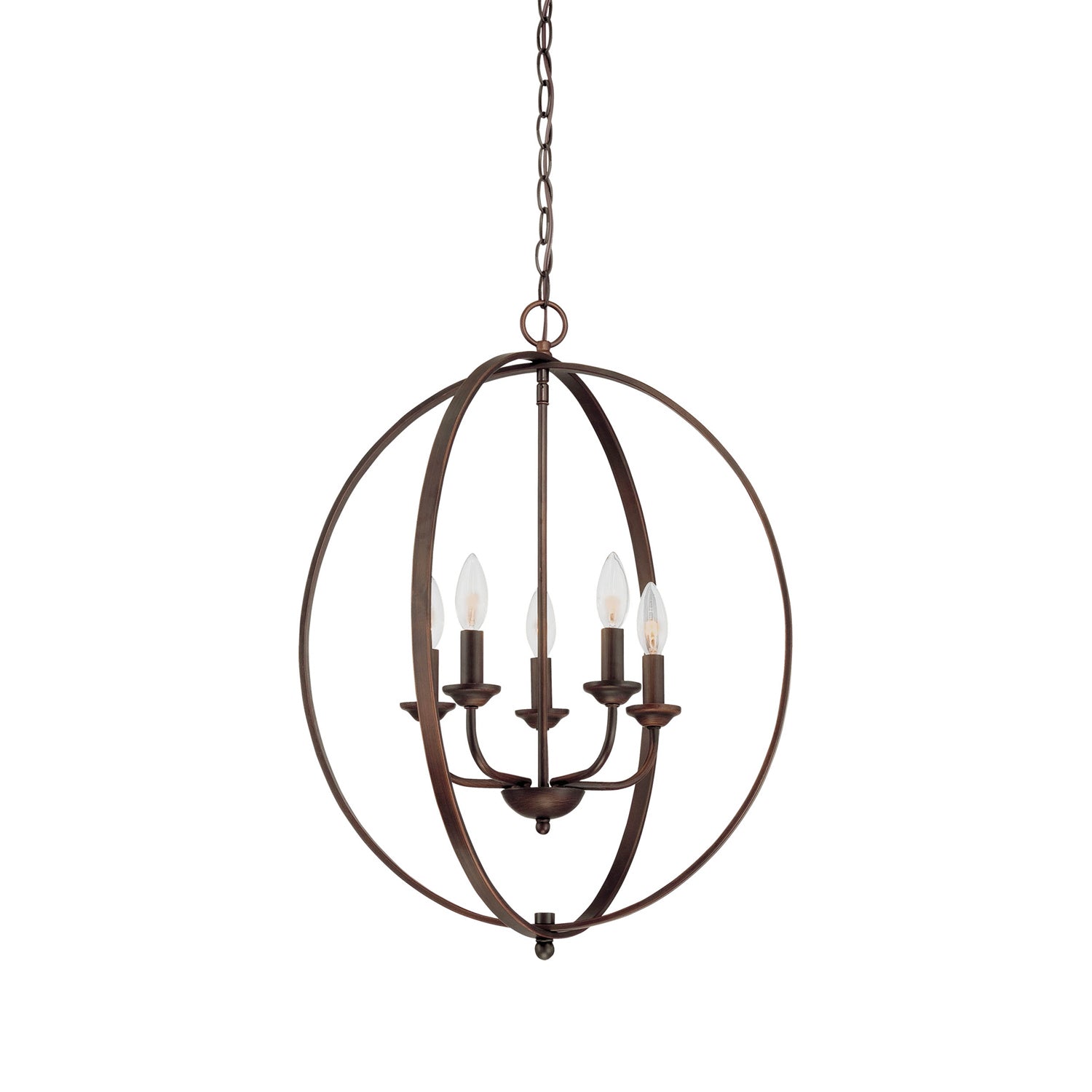Millennium - 3035-RBZ - Five Light Pendant - Rubbed Bronze