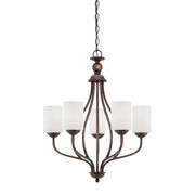 Millennium - 3055-RBZ - Five Light Chandelier - Lansing - Rubbed Bronze