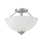 Millennium - 3152-SN - Two Light Semi-Flush Mount - Durham - Satin Nickel