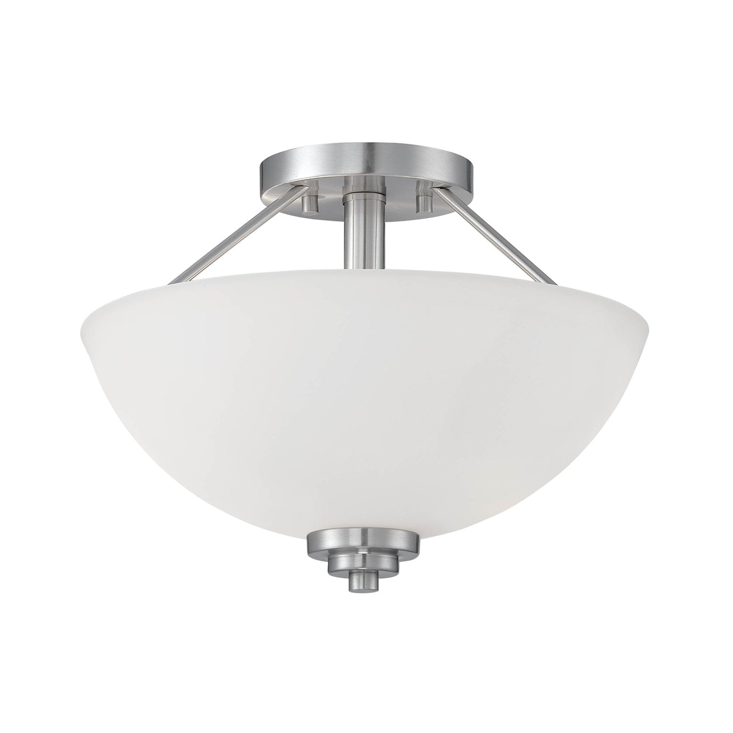 Millennium - 3152-SN - Two Light Semi-Flush Mount - Durham - Satin Nickel