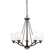 Millennium - 3155-RBZ - Five Light Chandelier - Durham - Rubbed Bronze