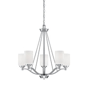 Millennium - 3155-SN - Five Light Chandelier - Durham - Satin Nickel