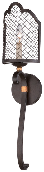 Metropolitan - N7100-258B - One Light Wall Sconce - Cortona - French Bronze With Gold Leaf Highlights