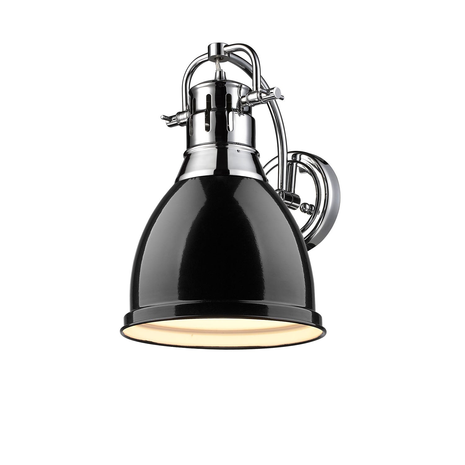 Golden - 3602-1W CH-BK - One Light Wall Sconce - Duncan - Chrome