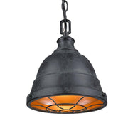 Golden - 7312-S BP - One Light Mini Pendant - Bartlett - Black Patina