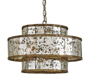 Currey and Company - 9759 - Four Light Chandelier - Pyrite Bronze/Raj Mirror