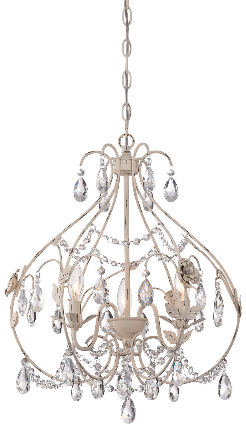Minka-Lavery - 3154-648 - Three Light Mini Chandelier - Isabella'S Crown - Provencal Blanc