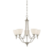 Savoy House - 1-1001-5-SN - Five Light Chandelier - Herndon - Satin Nickel