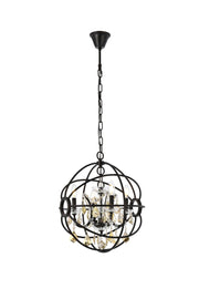 Elegant Lighting - 1130D17DB-GT/RC - Four Light Pendant - Geneva - Dark Bronze