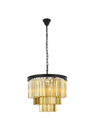 Elegant Lighting - 1201D20MB-GT/RC - Nine Light Chandelier - Sydney - Matte Black