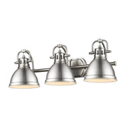 Golden - 3602-BA3 PW-PW - Three Light Bath Vanity - Duncan - Pewter