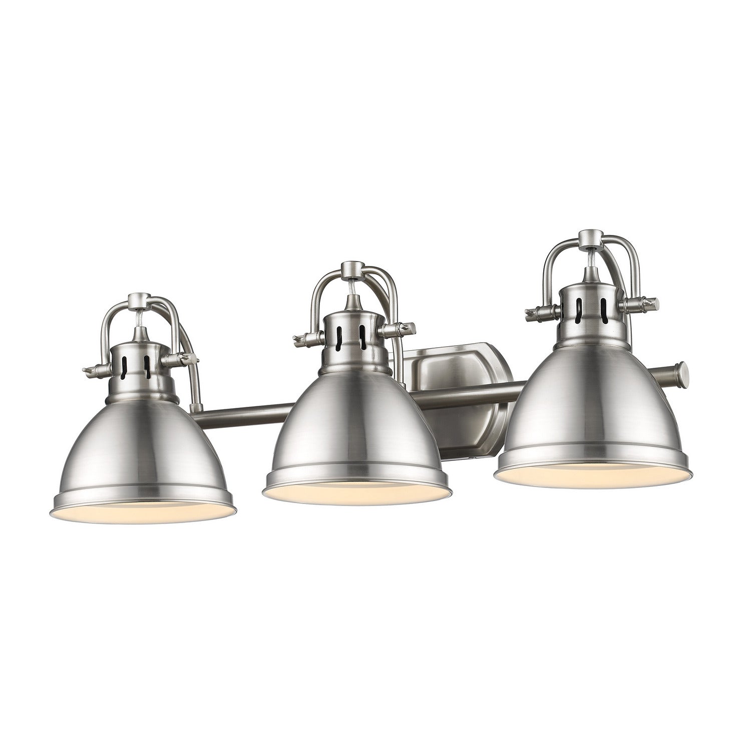 Golden - 3602-BA3 PW-PW - Three Light Bath Vanity - Duncan - Pewter