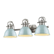 Golden - 3602-BA3 PW-SF - Three Light Bath Vanity - Duncan - Pewter