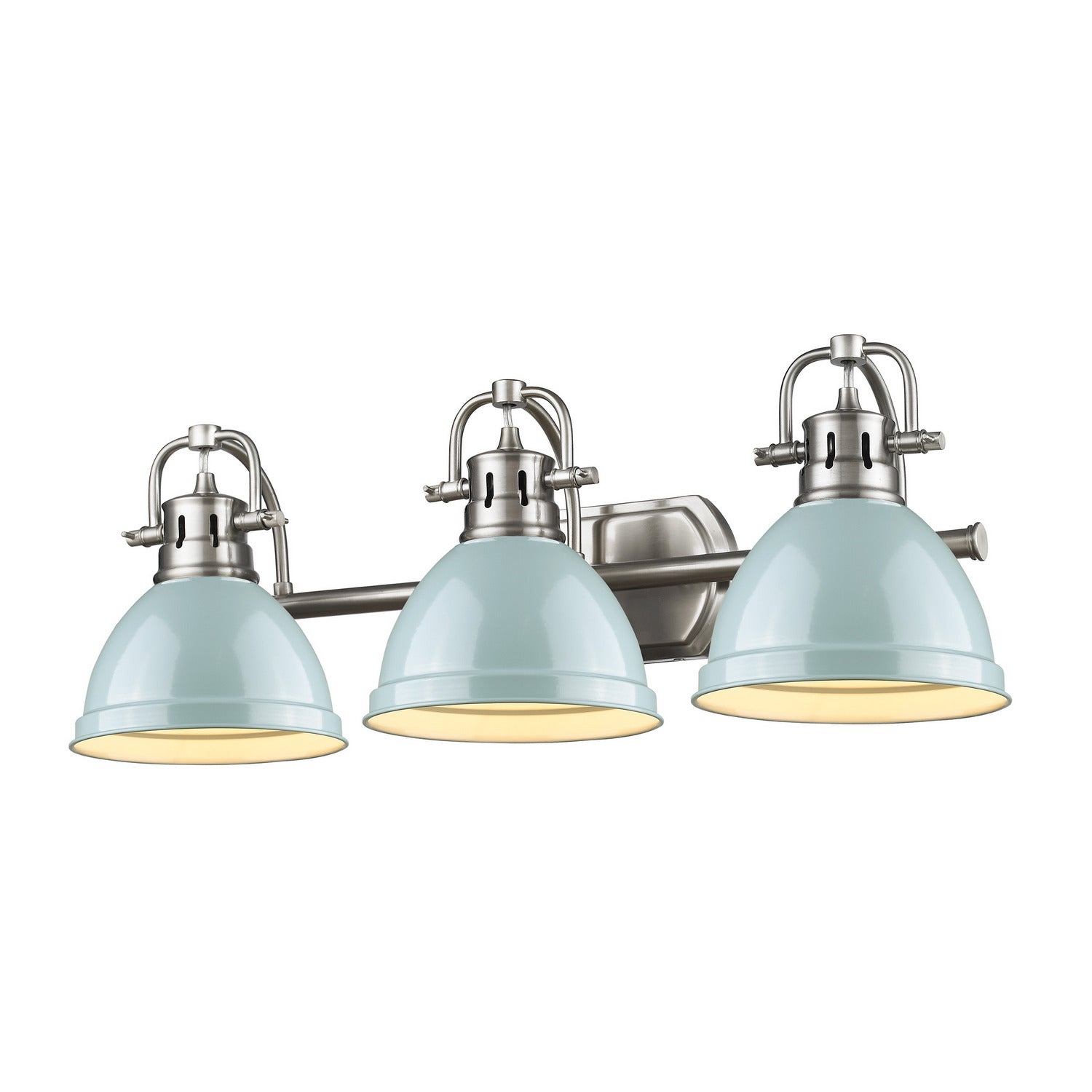 Golden - 3602-BA3 PW-SF - Three Light Bath Vanity - Duncan - Pewter