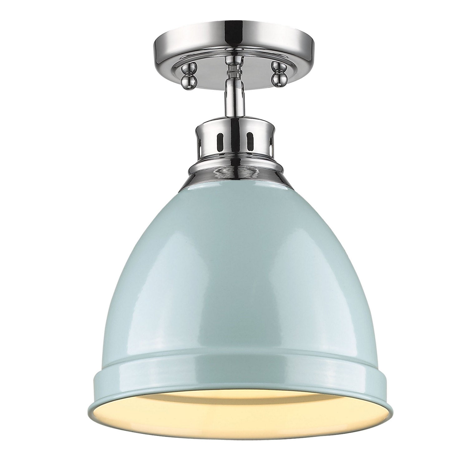 Golden - 3602-FM CH-SF - One Light Flush Mount - Duncan - Chrome