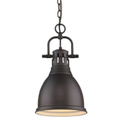 Golden - 3602-S RBZ-RBZ - One Light Pendant - Duncan - Rubbed Bronze