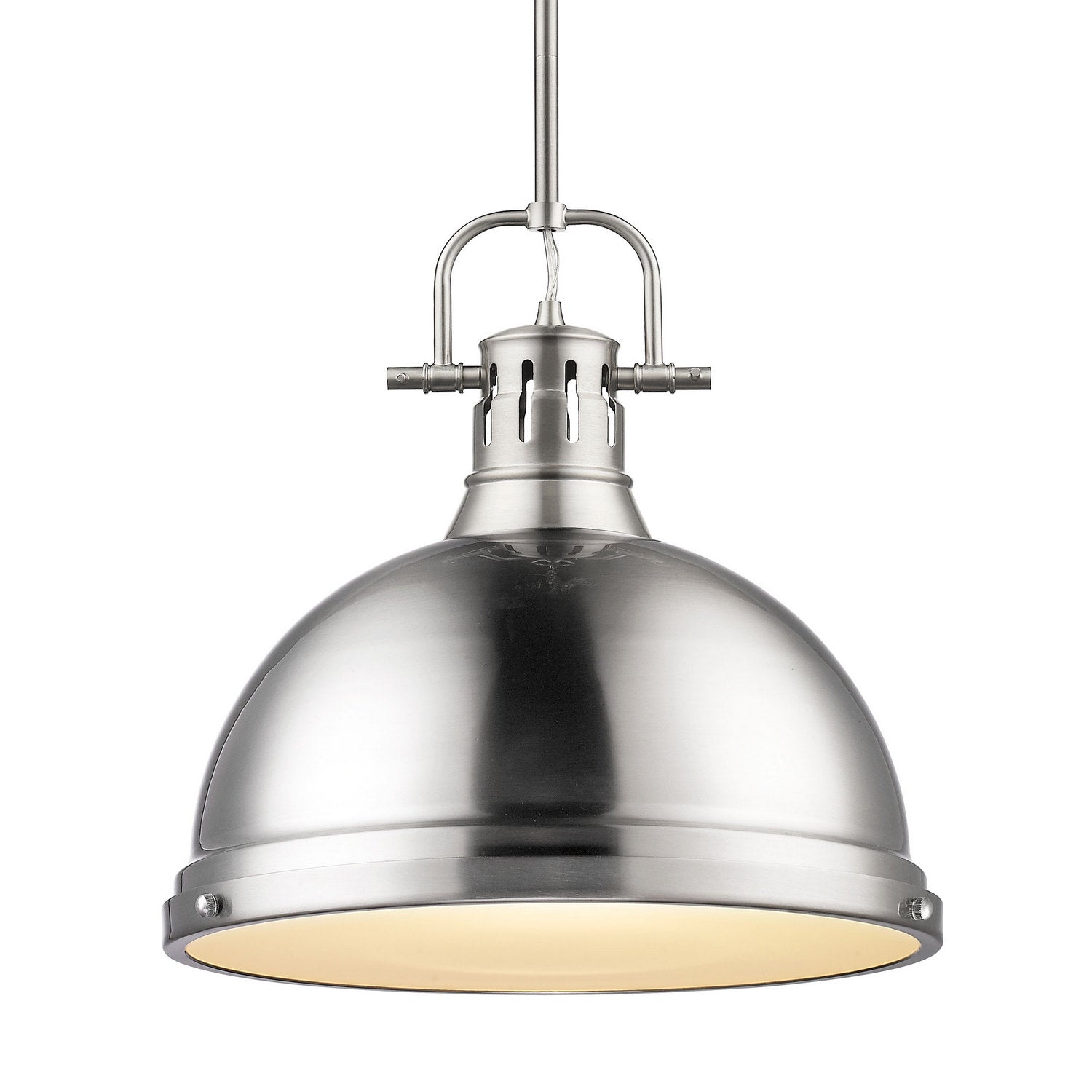 Golden - 3604-L PW-PW - One Light Pendant - Duncan - Pewter