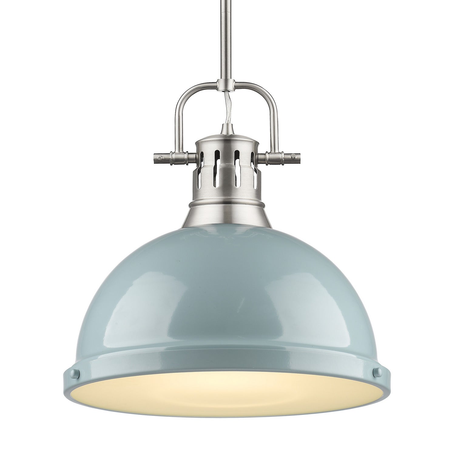 Golden - 3604-L PW-SF - One Light Pendant - Duncan - Pewter