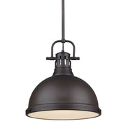 Golden - 3604-L RBZ-RBZ - One Light Pendant - Duncan - Rubbed Bronze