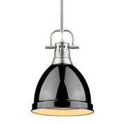 Golden - 3604-S PW-BK - One Light Pendant - Duncan - Pewter