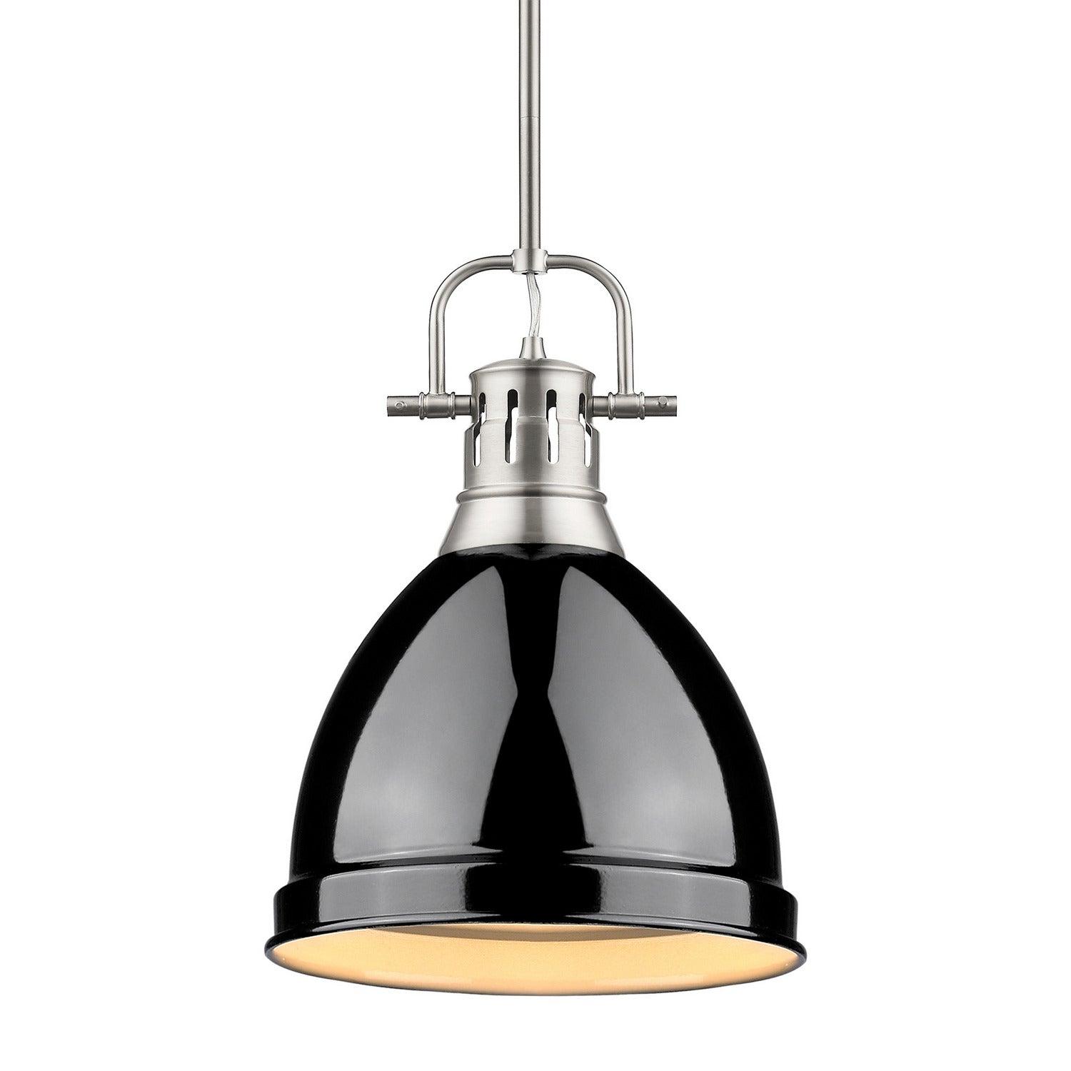 Golden - 3604-S PW-BK - One Light Pendant - Duncan - Pewter