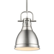 Golden - 3604-S PW-PW - One Light Pendant - Duncan - Pewter