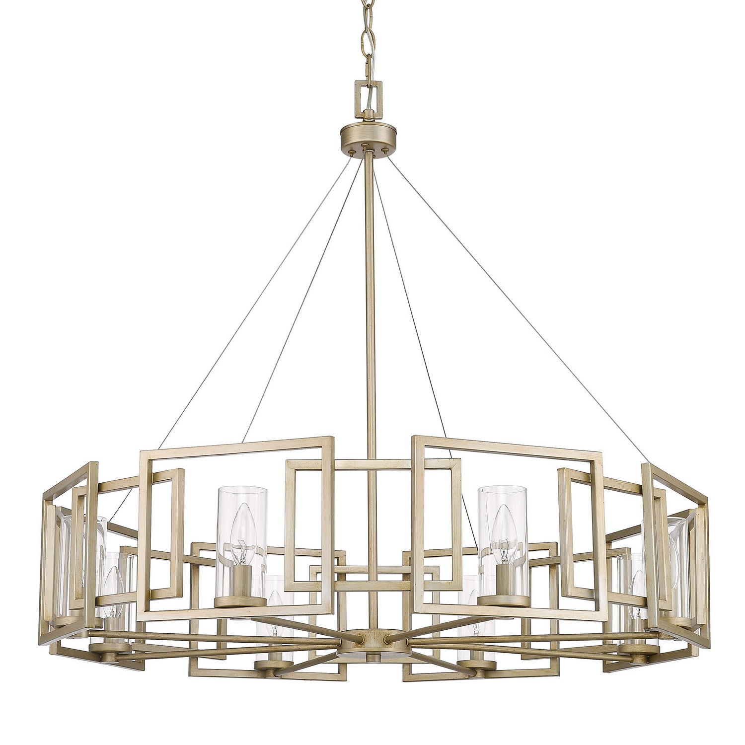 Golden - 6068-8 WG - Eight Light Chandelier - Marco - White Gold