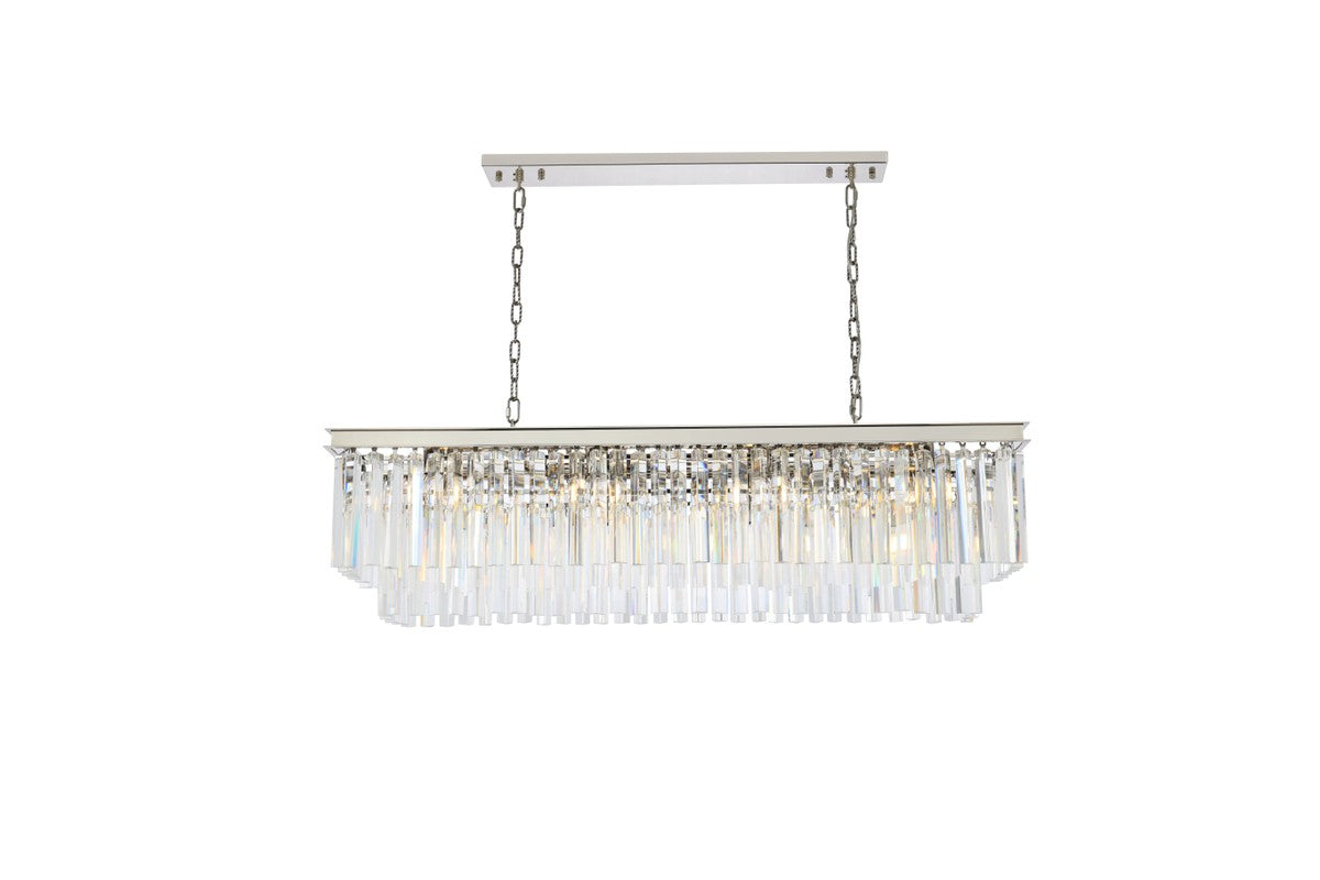 Elegant Lighting - 1202D50PN/RC - 12 Light Chandelier - Sydney - Polished Nickel