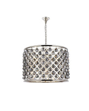 Elegant Lighting - 1206D27PN-SS/RC - Eight Light Chandelier - Madison - Polished Nickel