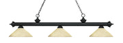 Z-Lite - 200-3MB-AGM14 - Three Light Billiard - Riviera - Matte Black