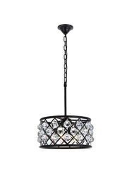 Elegant Lighting - 1214D16MB/RC - Four Light Pendant - Madison - Matte Black