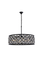 Elegant Lighting - 1214D32MB-SS/RC - Eight Light Chandelier - Madison - Matte Black