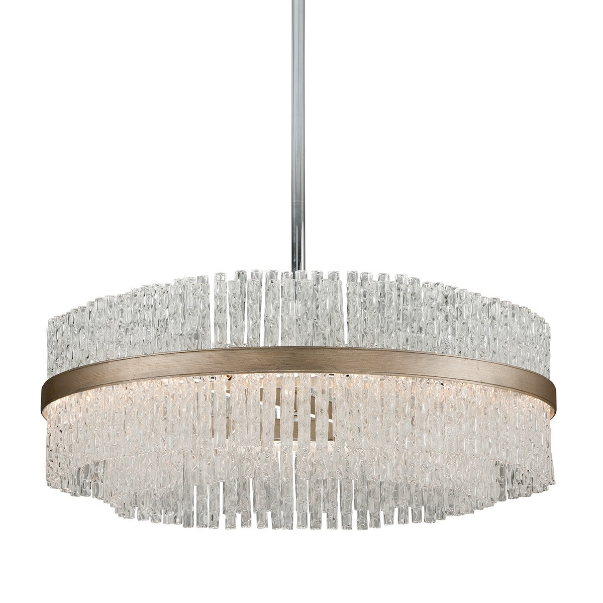 Corbett Lighting - 204-48 - 12 Light Chandelier - Chime - Silver Leaf Polished Stainless