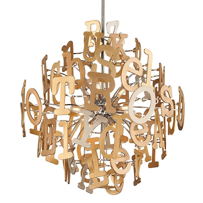 Corbett Lighting - 208-412 - 16 Light Pendant - Media - Multi-Leaf With Stainless