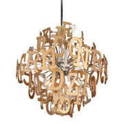 Corbett Lighting - 208-46 - Six Light Pendant - Media - Multi-Leaf With Stainless