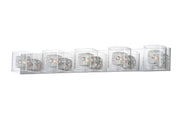 ET2 - E22835-18PCPC - Five Light Bath Vanity - Gem - Polished Chrome