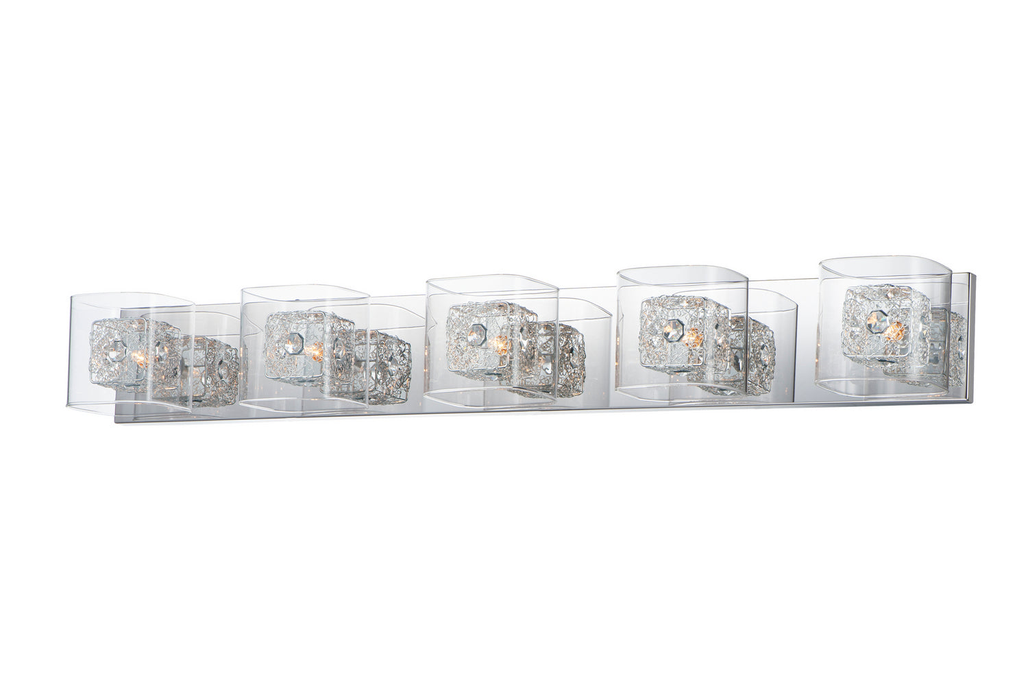 ET2 - E22835-18PCPC - Five Light Bath Vanity - Gem - Polished Chrome