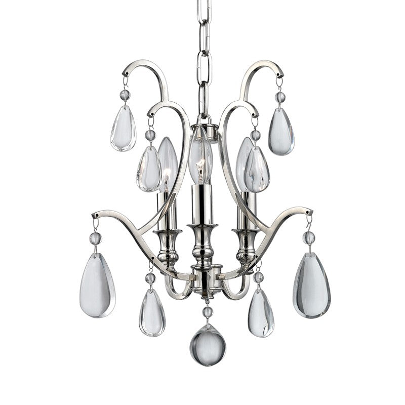 Hudson Valley - 9303-PN - Three Light Semi Flush Mount/Pendant - Crawford - Polished Nickel