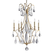 Hudson Valley - 9324-AGB - Six Light Chandelier - Crawford - Aged Brass